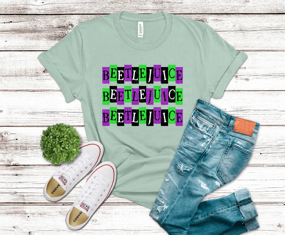 Beetle Juice Inspired Halloween Tees