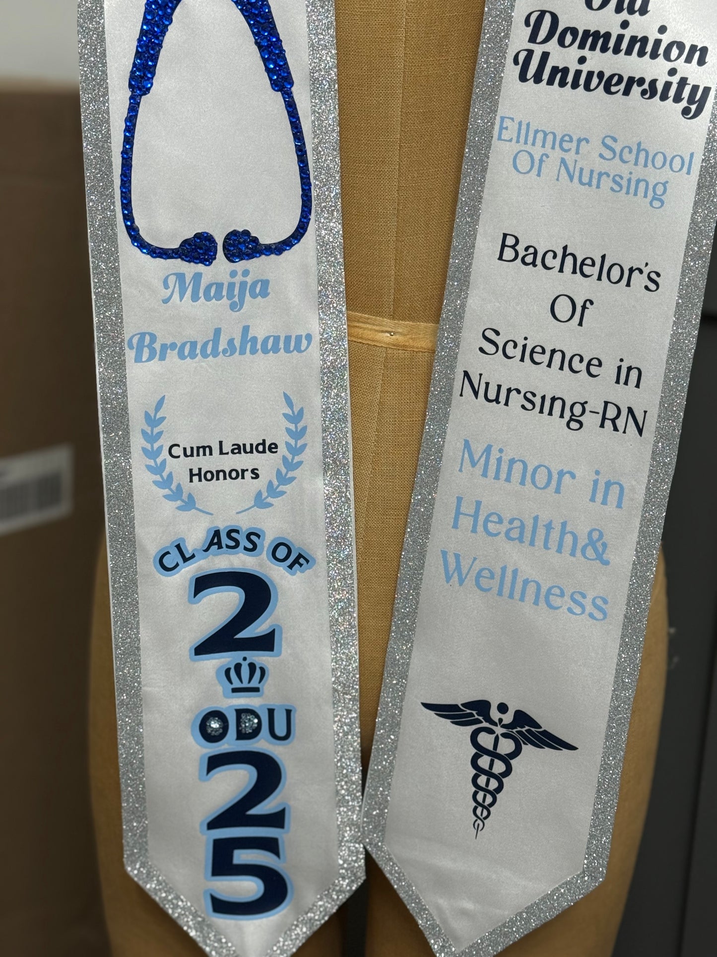Custom Graduation Stole (Glitter and Bling Options)