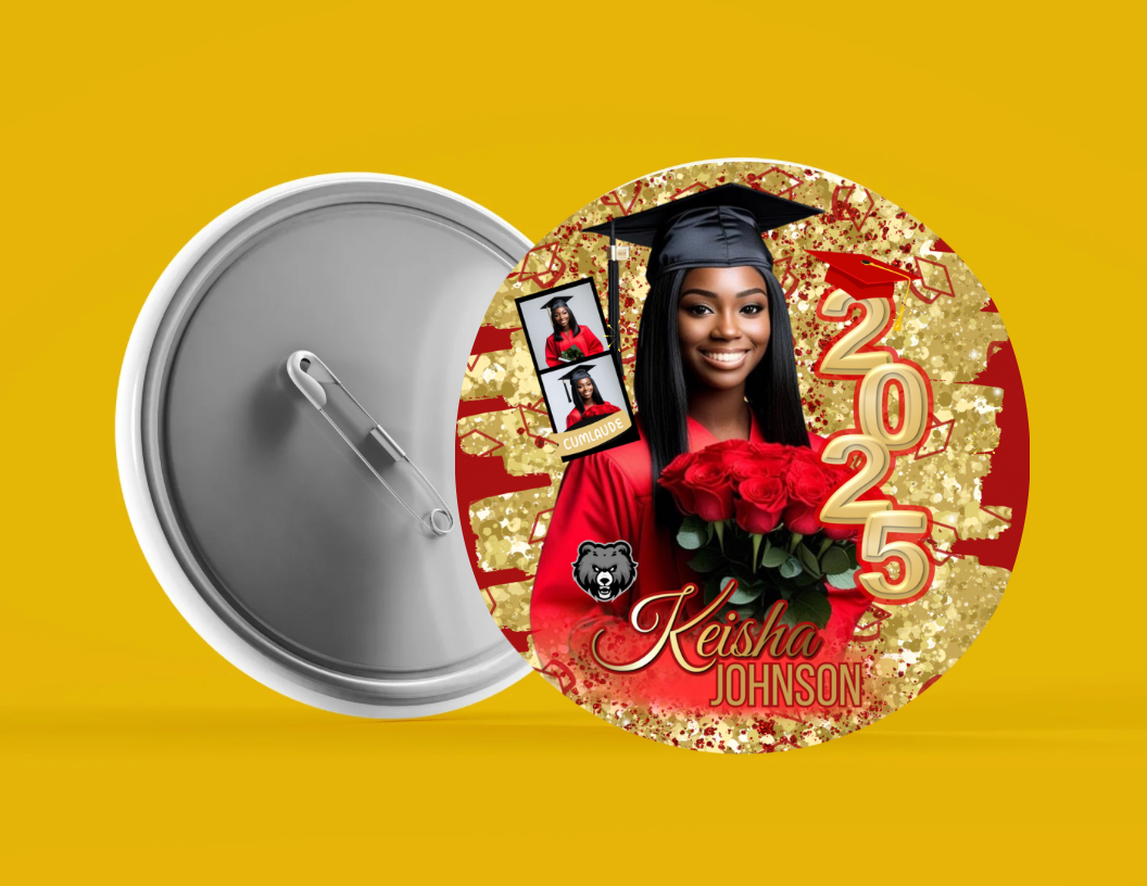 Custom Grad Buttons (Bundle of 6)