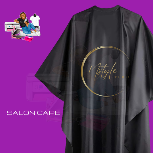 Custom Salon Cape with Logo – Professional Branding for Stylists, Barbers, and Salons