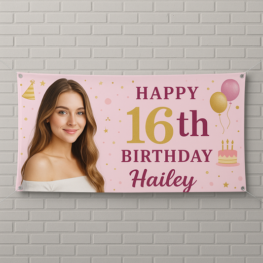 Custom 2x6 Foot Banner – Personalized Horizontal or Vertical Banners for Events, Business & Parties (Vinyl, Mesh, or Fabric)