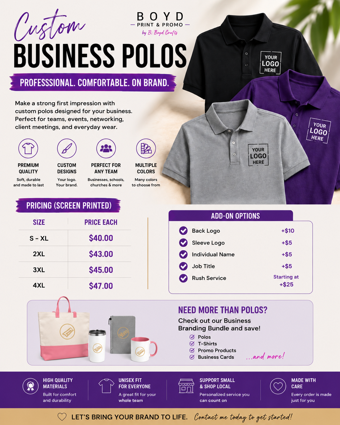 Custom Business Polos